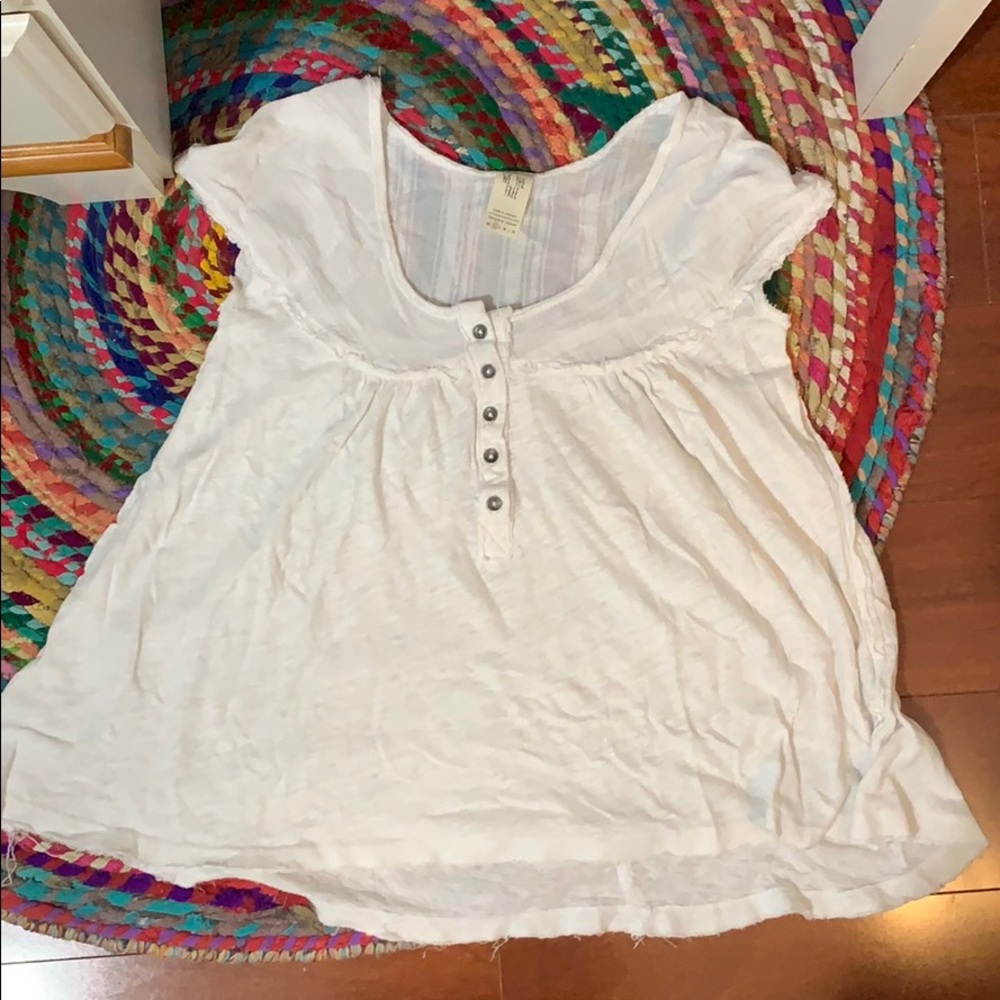 Free People x We the People Henley Flowy Top